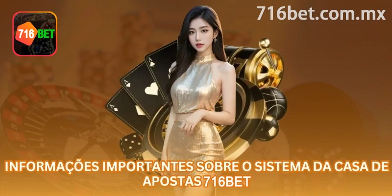 Menu da 716bet com esportes, cassino, pesquisa, carteira e histórico